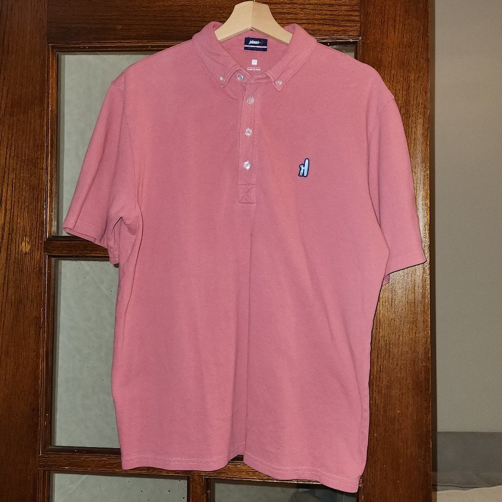Johnnie-O Pique button-down polo, Men's Medium